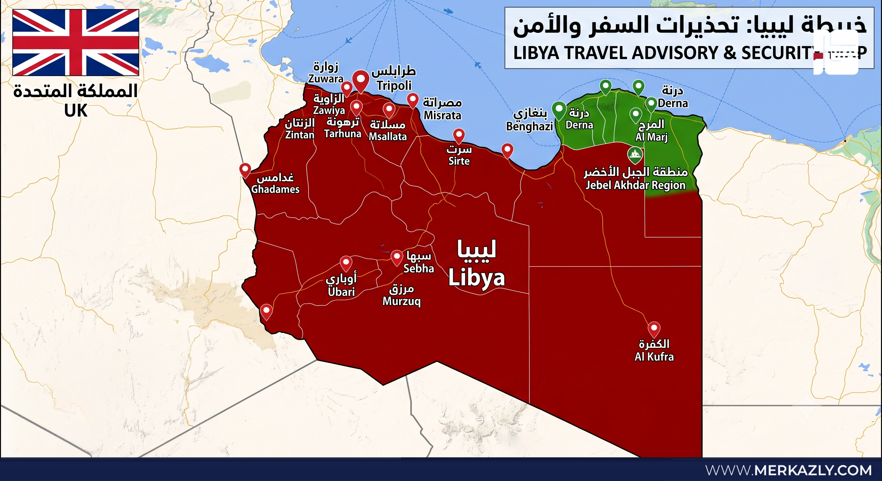 تحول إستراتيجي في الشرق الليبي: خفض تحذيرات السفر البريطانية